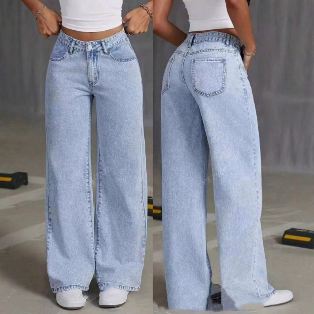 Sweet And Spicy Style High Waist Boy Friend Straight Jeans Women's Clothing