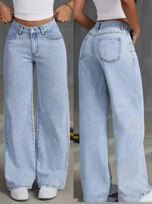 Sweet And Spicy Style High Waist Boy Friend Straight Jeans Women's Clothing